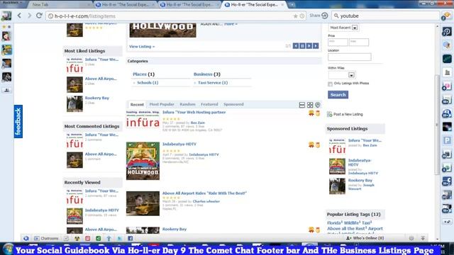 Your Social Journey Guide Via Ho-ll-er Day 9: Comet Chat Bar And Business Listings page смотреть онлайн