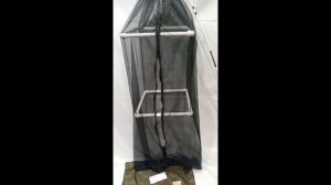 Сушилка для рыбы вертикальная , подвесная , складная с крючками и чехлом прочная 160 см цвет на фот