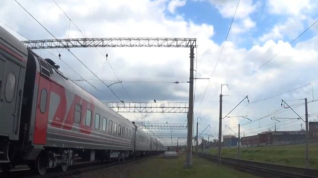 Электровоз ЭП2К-364+ЧС7-247 с пассажирским поездом №151 Анапа - Москва смотреть онлайн