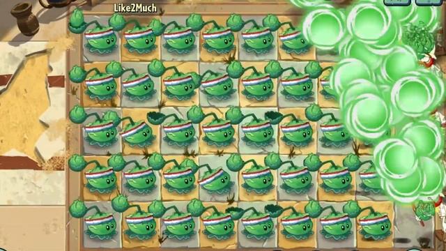 Cabbage-pult Max level Vs All Ancient Egypt Zombies 16000Hp -PvZ 2 смотреть онлайн