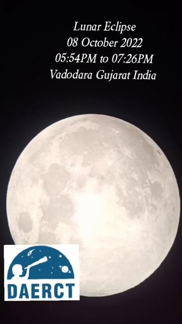 Lunar Eclipse 08 October 2022 05:54PM to 07:26PM Vadodara Gujarat India смотреть онлайн