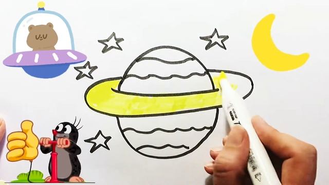رسم الكوكب للأطفال./Рисунок планета/draw Planet/նկարչական մոլորակ/