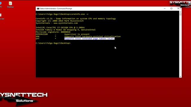 How to Check if your CPU Supports SLAT | Using Coreinfo | SYSNETTECH Solutions смотреть онлайн