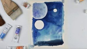 Рисуем космос. Уроки рисования. Звёздное небо акварелью