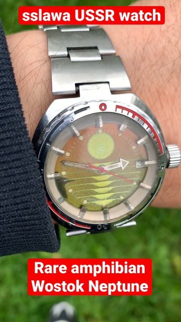 Редкие часы Восток Амфибия Нептун СССР Rare 1980s USSR watch Neptune amphibian Wostok смотреть онлайн