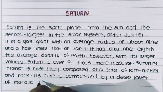 essay on Saturn || Saturn essay in english || few lines on saturn || infinite alpha || смотреть онлайн