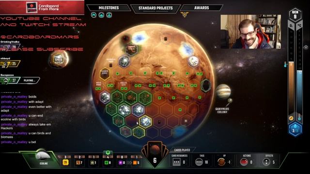 Terraforming Mars - Gameplay Vid #47 (Saturn Systems) - Cardboard from Mars смотреть онлайн