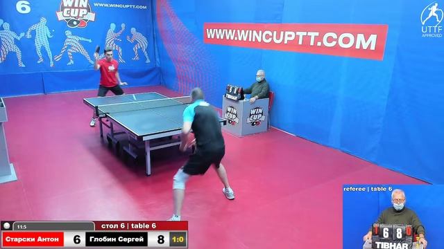Старски Антон 3-0 Глобин Сергей Турнир Восток 7 WINCUP 05.01.2022 ямой эфир.Зал 6 смотреть онлайн