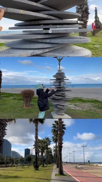 Набережная Батуми. Вчера еще было солнце, сегодня дождь со снегом