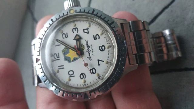Men's Watch VOSTOK Albatross Yellow Star On Shield/Hand Watch WOSTOK Amphibian/Soviet Watch/Russian