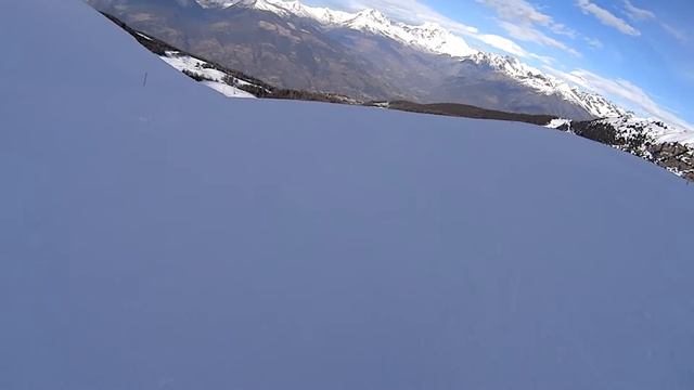 Ski Pila, Italy. Black slope 27 Platta de Grevon. смотреть онлайн