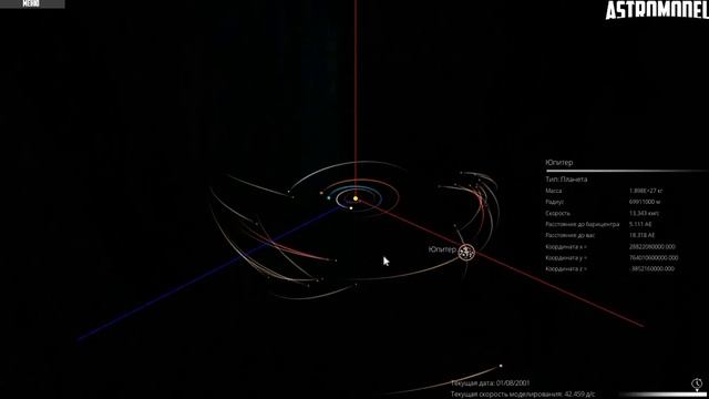 Моделирование динамики троянских астероидов в системе Солце-Юпитер смотреть онлайн