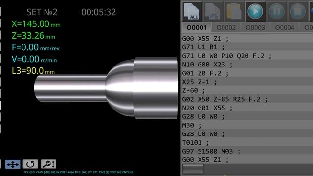 cnc machine make simulator redius turning program # subscribe please смотреть онлайн