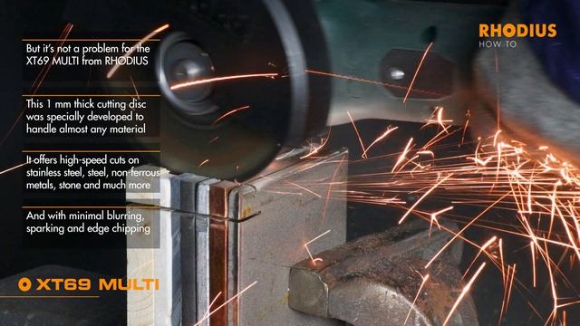 RHODIUS XT69 MULTI – a cutting disc for almost any material смотреть онлайн
