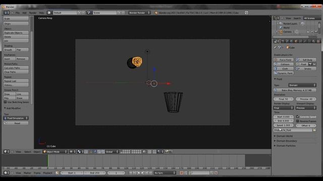 liquid blender tutorial (how to create water in blender) смотреть онлайн