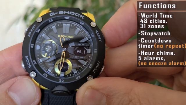 Still Nice Casio G-Shock GA-2000 1A9ER Watch Review #casio #casiowatch #watchreview #gedmislaguna