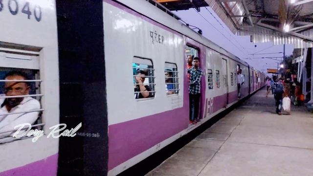 Crowed EMU local train entered with color Brilliance смотреть онлайн