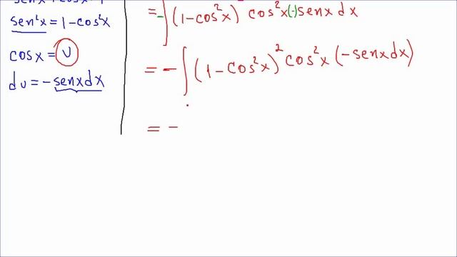 Integral trigonométrica sen^5(x)cos^2(x) смотреть онлайн
