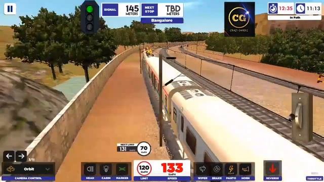 INDIAN TRAIN SIMULATOR #3 : CHANNAI TO BANGLORE SHATABDI EXPRESS || CRAZY GAMERZ  ||