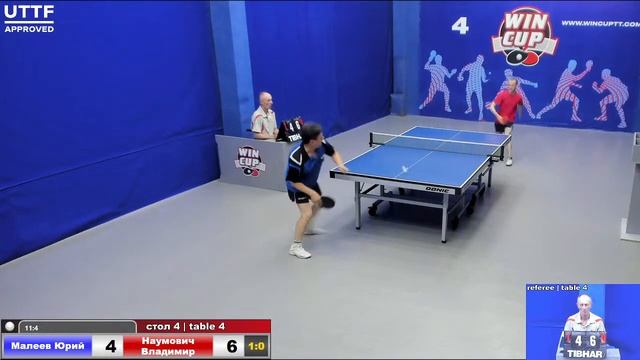 22:00 Малеев Юрий (3:0) Наумович Владимир стол 4  Юг-4 13.07.21