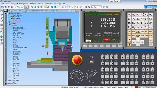 swansoft cnc simulator Fanuc 0iM YouTube смотреть онлайн