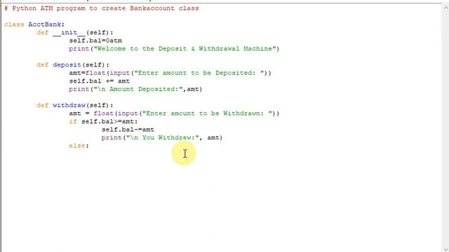 Python ATM program to create Bankaccount class смотреть онлайн