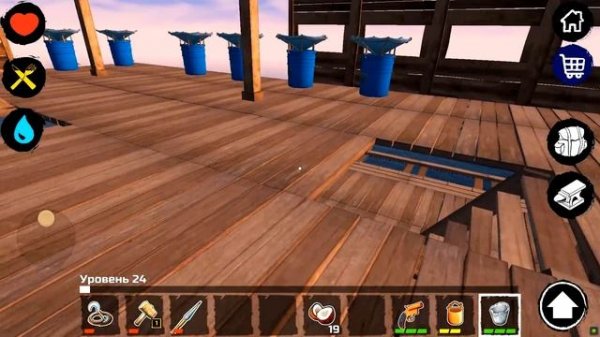 Survival on raft: Выживание на плоту #13 Дошёл до максимального уровня