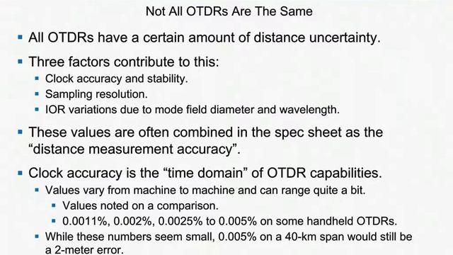Improving OTDR Accuracy For Emergency Restorations
