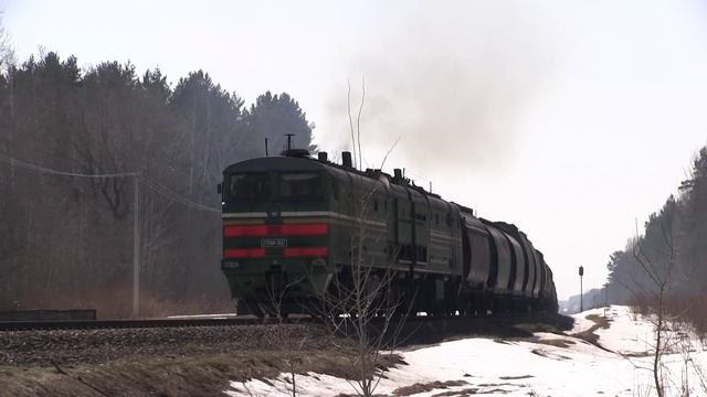2ТЭ10М-3567 прибывает в Литву / 2TE10M-3567 entering Lithuania смотреть онлайн