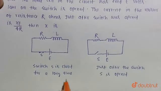 In the LR circuit the switch S was closed for a long time. The ideal cell in смотреть онлайн