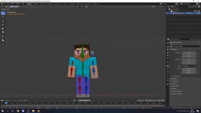 Minecraft Blender Animasyon Nasıl yapılır | Karakter Kurulumu #3 смотреть онлайн