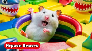 Опасный лабиринт с ловушками для умного ХОМЯКА 🐹 Видео для детей