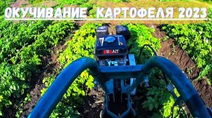 Окучивание КАРТОШКИ Мотокультиватором КРОТ по высокой Ботве! Огород в ДЕРЕВНЕ!