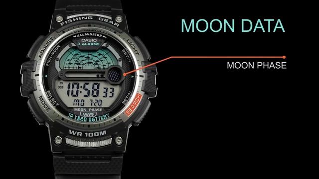 CASIO YOUTH OUTGEAR WS 1200H Fishing Timer Features смотреть онлайн
