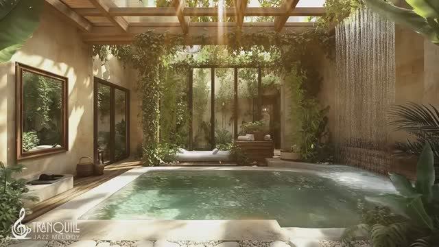 Gentle Spring Morning Jazz In Luxurious Villa _ Smooth Jazz Background Music for Relax, Work, Study смотреть онлайн