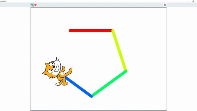 Scratch Project Demo || Draw pentagon using Scratch pen extension смотреть онлайн