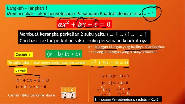 AKAR AKAR PERSAMAAN KUADRAT [CARA CEPAT] | HIMPUNAN PENYELESAIAN PERSAMAAN KUADRAT смотреть онлайн