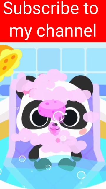 Baby Panda Care🐼 First Bath🚿 #babypandacare #viralvideoyoutube#trending смотреть онлайн