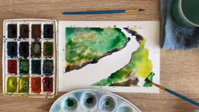 Как нарисовать исток карандашом и акварелью начинающим | Рисунок для детей смотреть онлайн