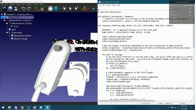 RoboDK Engrave Words Using SCARA Robot