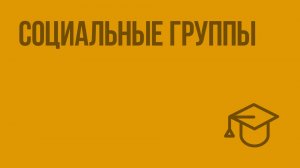 Социальные группы. Видеоурок по обществознанию 11 класс