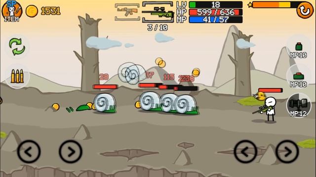 БЬЮ МОНСТРОВ С AWP! Мультяшная игра для детей Приключения нарисованного героя Stickman And Gun 2