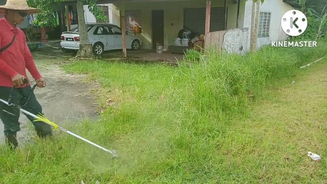 MENCOBA MESIN RUMPUT SAMPING // TESTING BRUSH CUTTER