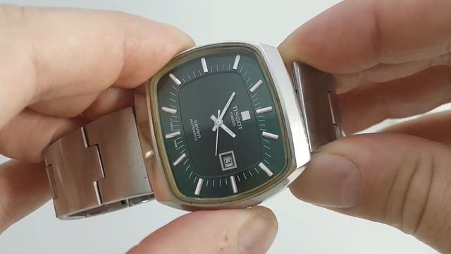 1974 Tissot Seven automatic vintage watch with stunning green dial смотреть онлайн