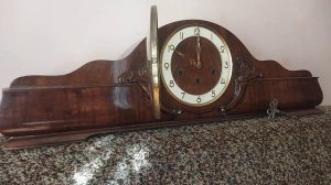 Часы каминные настольные с четвертным боем Fleig Германия