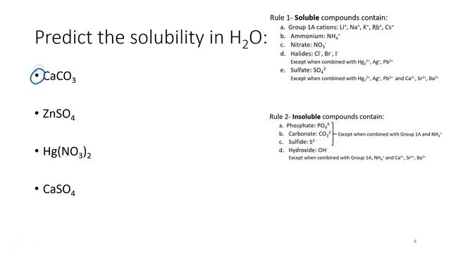 Ch. 4- Solubility Rules смотреть онлайн