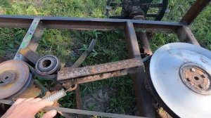 Косилка-прицеп от моста ВАЗ, доработал. Эксперимент2