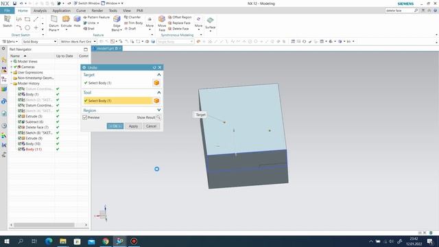 Siemens NX 12 - How to create core and cavity смотреть онлайн