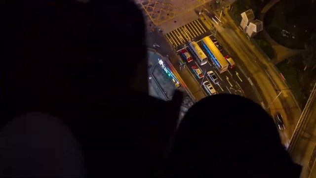 Timelapse Hyperlapse city street from sky смотреть онлайн