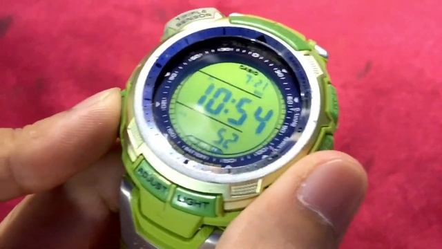 Used Casio PRG-110C-3 Int'l released Color series Pathfinder Protrek watch review смотреть онлайн